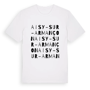 Aisy-sur-Armançon ordlek t-shirt – ekologisk bomull t-shirt från Pinshirt