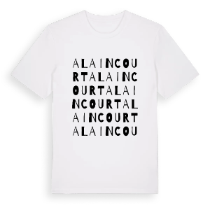 Alaincourt ordlek t-shirt – ekologisk bomull t-shirt från Pinshirt