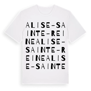 Alise-Sainte-Reine ordlek t-shirt – ekologisk bomull t-shirt från Pinshirt