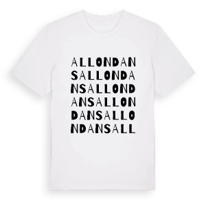 Allondans ordlek t-shirt – ekologisk bomull t-shirt från Pinshirt