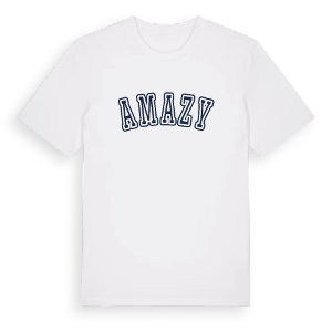 Amazy college t-shirt – ekologisk bomull t-shirt från Pinshirt