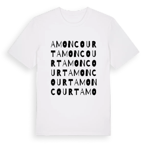 Amoncourt ordlek t-shirt – ekologisk bomull t-shirt från Pinshirt