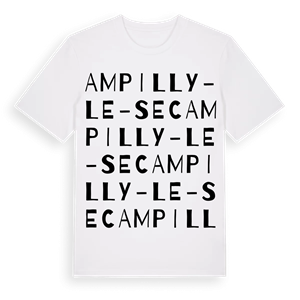 Ampilly-le-Sec ordlek t-shirt – ekologisk bomull t-shirt från Pinshirt