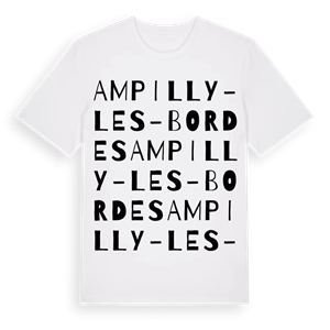 Ampilly-les-Bordes ordlek t-shirt – ekologisk bomull t-shirt från Pinshirt