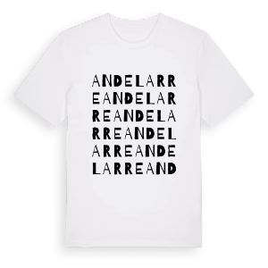 Andelarre ordlek t-shirt – ekologisk bomull t-shirt från Pinshirt