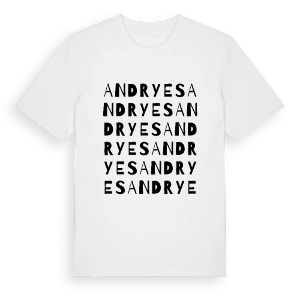 Andryes ordlek t-shirt – ekologisk bomull t-shirt från Pinshirt