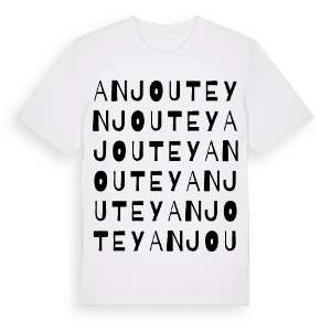 Anjoutey ordlek t-shirt – ekologisk bomull t-shirt från Pinshirt