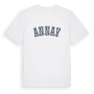 Annay college t-shirt – ekologisk bomull t-shirt från Pinshirt