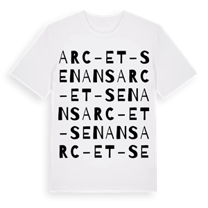 Arc-et-Senans ordlek t-shirt – ekologisk bomull t-shirt från Pinshirt