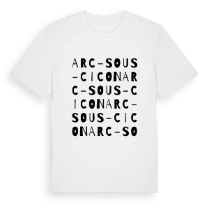 Arc-sous-Cicon ordlek t-shirt – ekologisk bomull t-shirt från Pinshirt