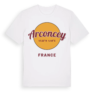 Arconcey cirkel t-shirt – ekologisk bomull t-shirt från Pinshirt