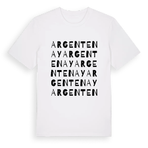 Argentenay ordlek t-shirt – ekologisk bomull t-shirt från Pinshirt