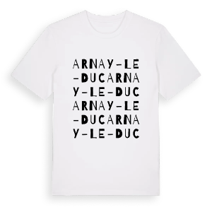 Arnay-le-Duc ordlek t-shirt – ekologisk bomull t-shirt från Pinshirt