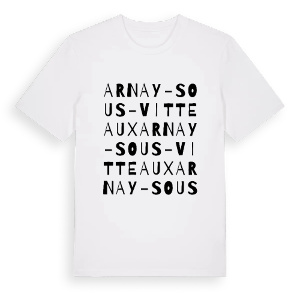 Arnay-sous-Vitteaux ordlek t-shirt – ekologisk bomull t-shirt från Pinshirt