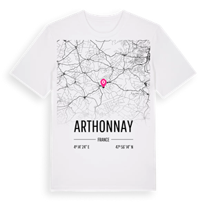 Arthonnay karta t-shirt – ekologisk bomull t-shirt från Pinshirt