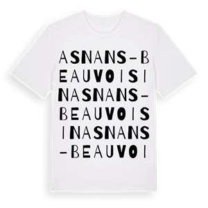 Asnans-Beauvoisin ordlek t-shirt – ekologisk bomull t-shirt från Pinshirt
