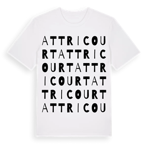 Attricourt ordlek t-shirt – ekologisk bomull t-shirt från Pinshirt