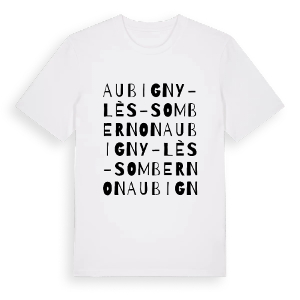 Aubigny-lès-Sombernon ordlek t-shirt – ekologisk bomull t-shirt från Pinshirt