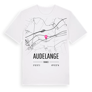 Audelange karta t-shirt – ekologisk bomull t-shirt från Pinshirt