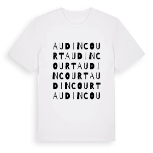 Audincourt ordlek t-shirt – ekologisk bomull t-shirt från Pinshirt