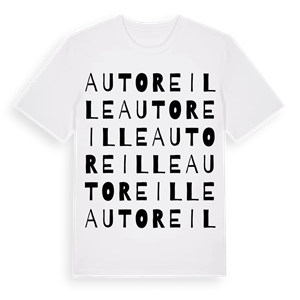 Autoreille ordlek t-shirt – ekologisk bomull t-shirt från Pinshirt