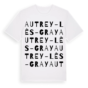 Autrey-lès-Gray ordlek t-shirt – ekologisk bomull t-shirt från Pinshirt
