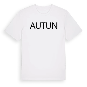 Jag älskar Autun t-shirt stort tryck – ekologisk bomull t-shirt från Pinshirt