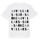 Auvillars-sur-Saône ordlek t-shirt