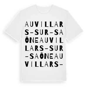 Auvillars-sur-Saône ordlek t-shirt – ekologisk bomull t-shirt från Pinshirt