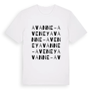 Avanne-Aveney ordlek t-shirt – ekologisk bomull t-shirt från Pinshirt