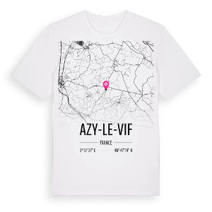 Azy-le-Vif karta t-shirt – ekologisk bomull t-shirt från Pinshirt