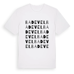 Badevel ordlek t-shirt – ekologisk bomull t-shirt från Pinshirt