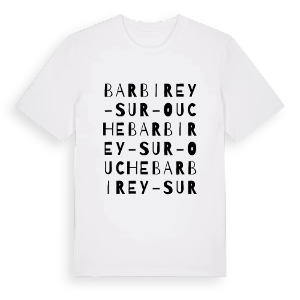 Barbirey-sur-Ouche ordlek t-shirt – ekologisk bomull t-shirt från Pinshirt