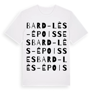 Bard-lès-Époisses ordlek t-shirt – ekologisk bomull t-shirt från Pinshirt
