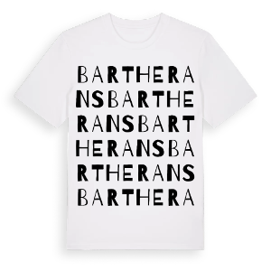 Bartherans ordlek t-shirt – ekologisk bomull t-shirt från Pinshirt