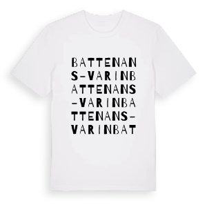 Battenans-Varin ordlek t-shirt – ekologisk bomull t-shirt från Pinshirt