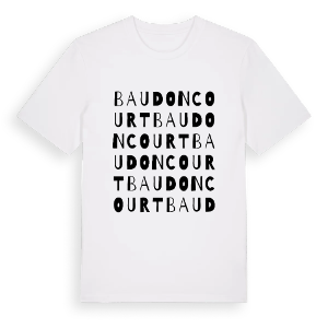 Baudoncourt ordlek t-shirt – ekologisk bomull t-shirt från Pinshirt