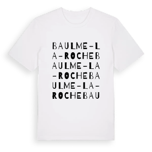Baulme-la-Roche ordlek t-shirt – ekologisk bomull t-shirt från Pinshirt