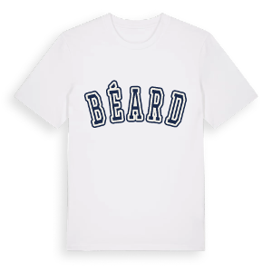 Béard college t-shirt – ekologisk bomull t-shirt från Pinshirt