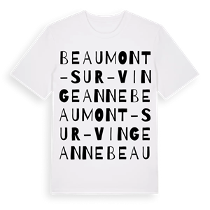 Beaumont-sur-Vingeanne ordlek t-shirt – ekologisk bomull t-shirt från Pinshirt