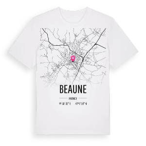Beaune karta t-shirt – ekologisk bomull t-shirt från Pinshirt