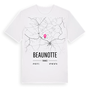Beaunotte karta t-shirt – ekologisk bomull t-shirt från Pinshirt