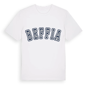 Beffia college t-shirt – ekologisk bomull t-shirt från Pinshirt