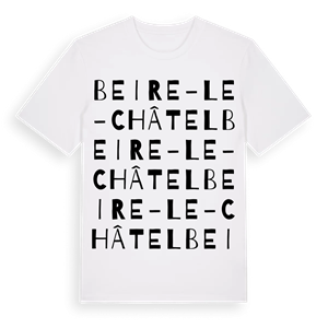 Beire-le-Châtel ordlek t-shirt – ekologisk bomull t-shirt från Pinshirt