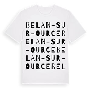 Belan-sur-Ource ordlek t-shirt – ekologisk bomull t-shirt från Pinshirt