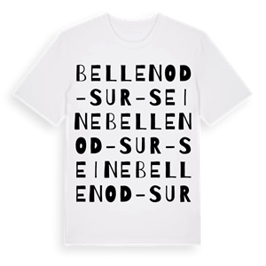 Bellenod-sur-Seine ordlek t-shirt – ekologisk bomull t-shirt från Pinshirt