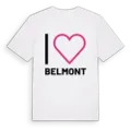 Jag älskar Belmont t-shirt stort tryck