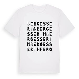 Bergesserin ordlek t-shirt – ekologisk bomull t-shirt från Pinshirt