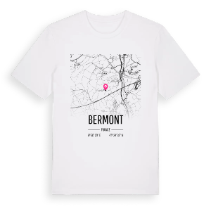 Bermont karta t-shirt – ekologisk bomull t-shirt från Pinshirt