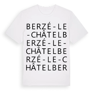 Berzé-le-Châtel ordlek t-shirt – ekologisk bomull t-shirt från Pinshirt